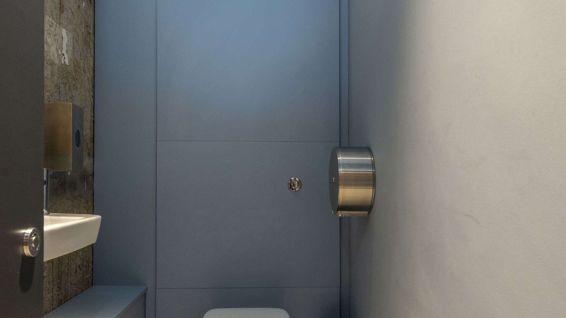 Universal Toilet with full-height duct panels.