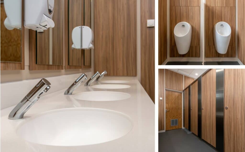 collection of washroom images at Marlborough College