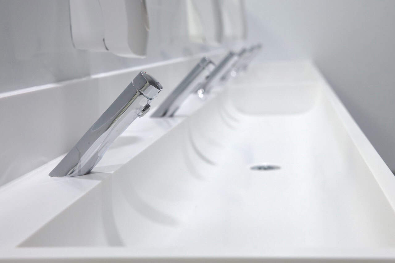 SOLID SURFACE WASH TROUGHS